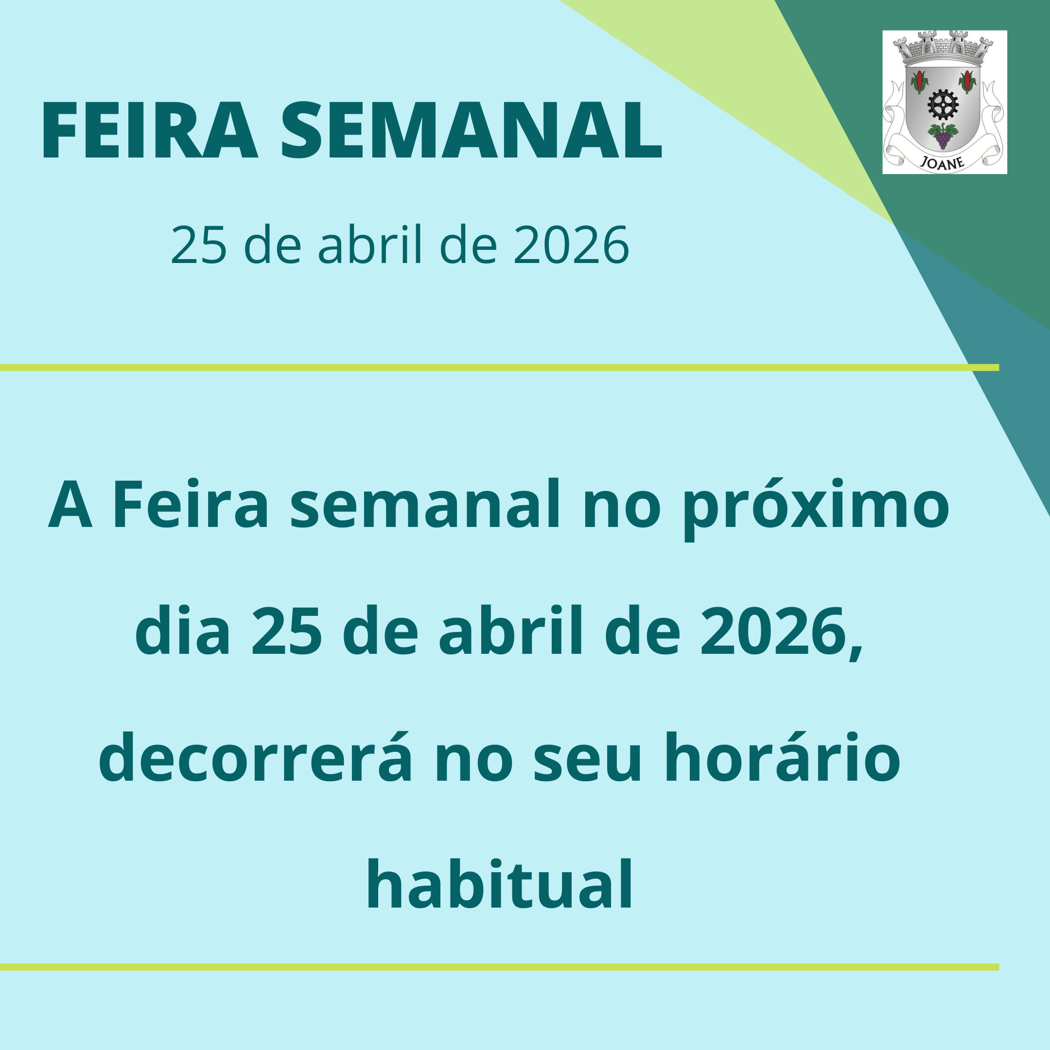 Saiba mais sobre Feira semanal
